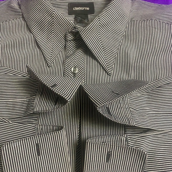 Claiborne Class Cuff Link Shirt Sz XL - Picture 3 of 10
